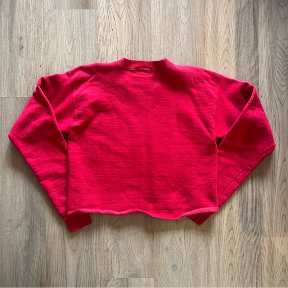 Vintage Cropped Roots Sweatshirt Red MENS SMALL - Picture 11 of 11